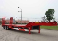 Low-bed Semi Trailer Truck 3 Axles 70Tons 17m for Loading construction machine