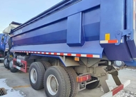 RHD 8×4 12 roda ZZ3317V3847B1R Kekuatan kuda tinggi Konsumsi bahan bakar rendah380HP Blue HOWO Tipper Truck