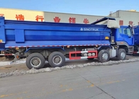 RHD 8×4 12 roda ZZ3317V3847B1R Kekuatan kuda tinggi Konsumsi bahan bakar rendah380HP Blue HOWO Tipper Truck