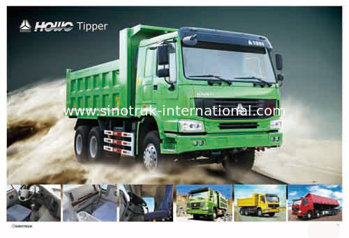Tipper Dump Truck SINOTRUK HOWO 10 roda LHD 371HP 25 ton 10-25CBM ZZ3257N3847A