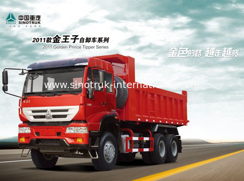 SINOTRUK Emas Pangeran Dump Truck 10 Roda 336HP RHD 25-30tons ZZ3251N3641W