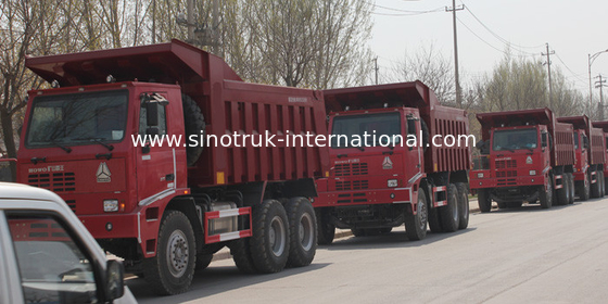 Profesional 371HP Mesin Tipper Dump Truck, Keselamatan 10 Roda Dump Truck