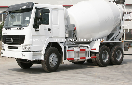 Mobile Mixer Truck Beton, 9CBM 290HP 6X4 LHD Siap Campur Trailer Beton