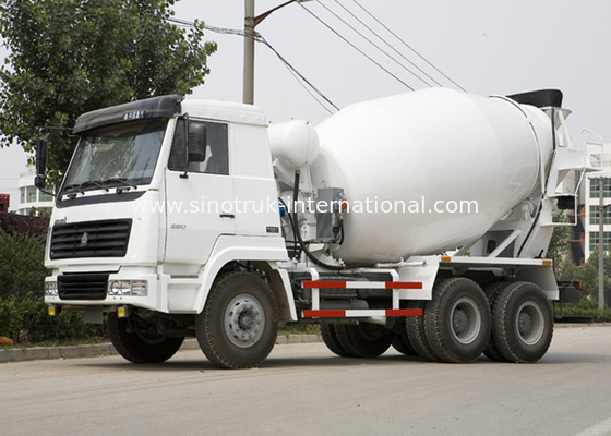 Mobile Mixer Truck Beton, 9CBM 290HP 6X4 LHD Siap Campur Trailer Beton