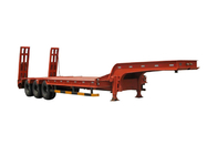 Low-bed Semi Trailer Truck 3 Axles 60Tons 15m for carrying construction machine