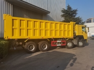 Sinotruk Howo Tipper Dump Truck 12 Roda 400Hp 8 × 4 Penambangan RHD Kuning