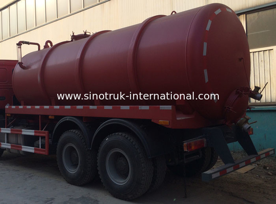 15CBM LHD 336HP Sewage Suction Truck , Septic Tank Pumping Truck