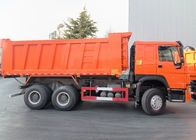 Sinotruk Howo Tipper Dump Truck Weichai 380Hp 6 × 4 5200 - 5800mm Untuk Ekspor