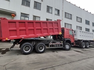 SINOTRUCK Howo Tipper Dump Truck 380Hp 6 × 4 20CBM Kotak 10 Roda Smashing Angle besi