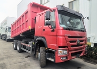 Sinotruk Howo Tipper Dump Truck 380Hp 6 × 4 Dengan Hyva Hydraulic Cylinder Untuk Pertambangan