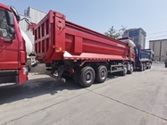 Sinotruk Hohan ((New howo) Truk Tipper Dump N7 8 × 4 12 Roda 380Hp Lhd Atau Rhd dengan kontainer tipe U terpal