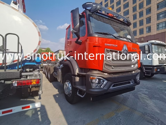 Sinotruk New Howo Tipper Dump Truck Chassis Weichai Mesin 6 × 4 LHD Warna Oranye