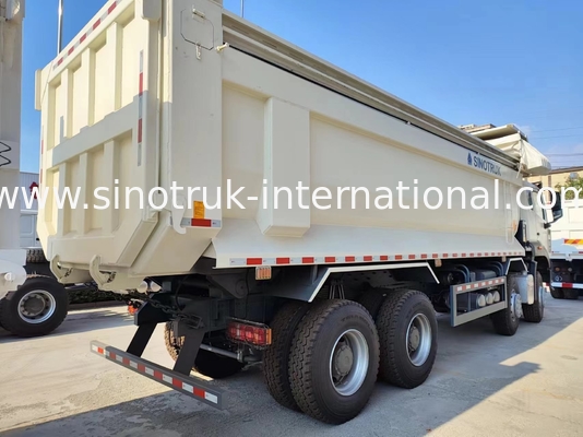 Sinotruk Hohan New HOWO Tipper Dump Truck N7 6 × 4 10 Roda 380Hp RHD U Tipe Automatic Tarpaulin