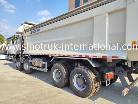 Sinotruk Hohan New HOWO Tipper Dump Truck N7 6 × 4 10 Roda 380Hp RHD U Tipe Automatic Tarpaulin