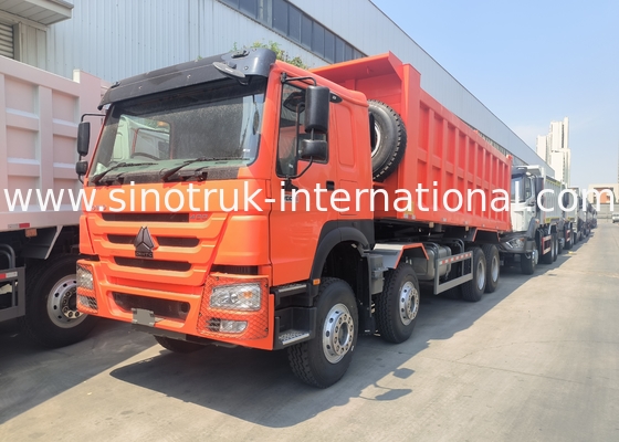 Sinotruk Howo Tipper Dump Truck 400Hp 8 × 4 Rhd 12 Roda Tray Besar 7600mm