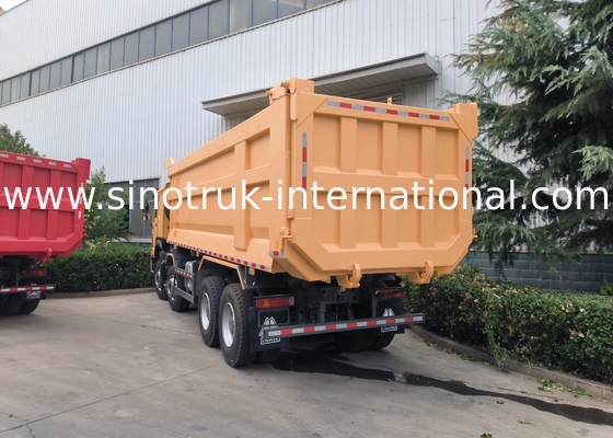 Sinotruk Howo Tipper Dump Truck 8 × 4 Lhd 12 Roda Bentuk U Tipper Body Euro 2