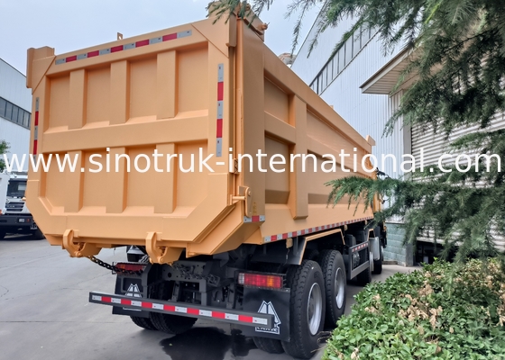 Sinotruk Howo Tipper Dump Truck 8 × 4 Lhd 12 Roda Bentuk U Tipper Body Euro 2