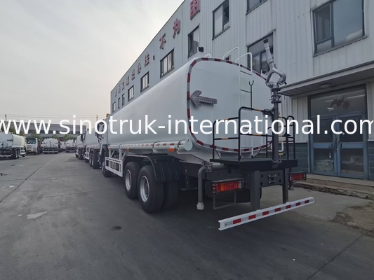Sinotruk HOWO Putih RHD 6x4 Tangki Air Truk ZZ1257V4347B1 Dengan Fungsi Flush Tekanan Tinggi