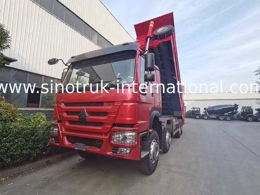 HOWO 12 Roda Sinotruk 8X4 Dump Truck 400hp Untuk Pertambangan Kontainer Tipe LHD U
