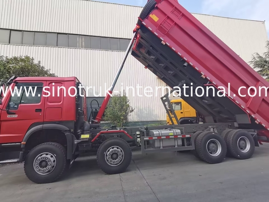 HOWO 12 Roda Sinotruk 8X4 Dump Truck 400hp Untuk Pertambangan Kontainer Tipe LHD U