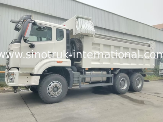 30 - 40 Ton RHD 10 Roda Tarpaulin Sinotruk Howo 6x4 Truk Tipper Untuk Konstruksi