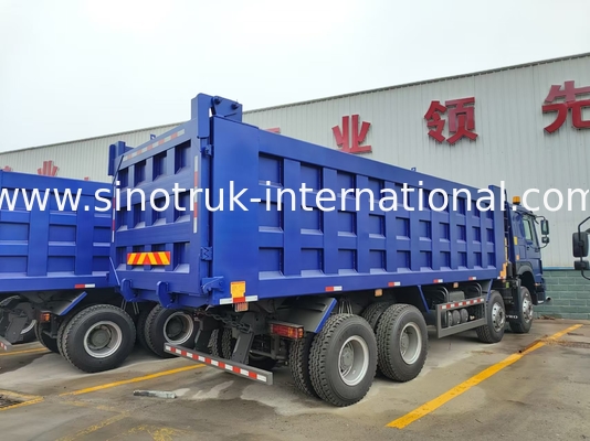 8X4 Blue Tipper Dump Truck 380hp 12 Roda Putih H77L ZZ3317V3567B1 Tipe U
