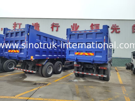 8X4 Blue Tipper Dump Truck 380hp 12 Roda Putih H77L ZZ3317V3567B1 Tipe U