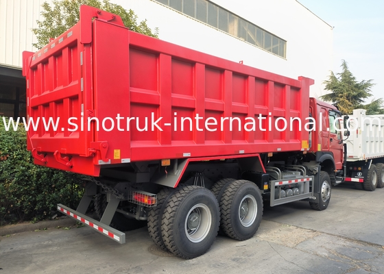 Sinotruk Howo Tipper Dump Truck 6 × 4 Lhd 10 Roda Ghost Face Bumper Ban Mining
