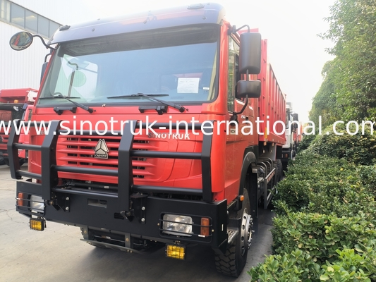 Sinotruk Howo Tipper Dump Truck 6 × 4 Lhd 10 Roda Ghost Face Bumper Ban Mining