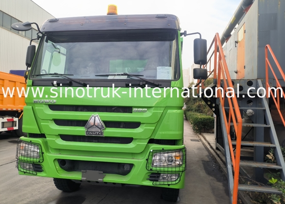 Sinotruk Howo Tipper Dump Truck 380Hp 6 × 4 U Bentuk Kargo Badan Hijau Warna