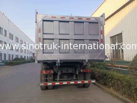 Truk Tipper Sinotruk Hohan 400hp 10 Roda Lhd 40 Ton 20-30cbm ZZ3317N356JB1 abu-abu