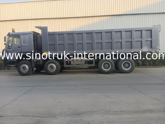 Truk Tipper Sinotruk Hohan 400hp 10 Roda Lhd 40 Ton 20-30cbm ZZ3317N356JB1 abu-abu