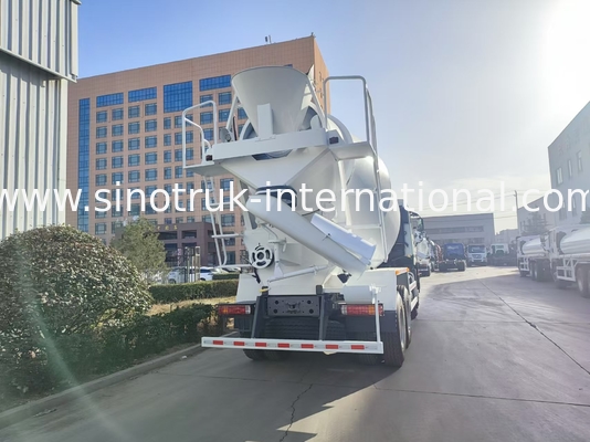 12 Meter Kubik Volumetric Beton Mixer Truk 380 Kekuatan kuda 3 Axle