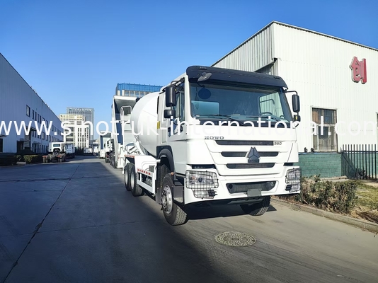 12 Meter Kubik Volumetric Beton Mixer Truk 380 Kekuatan kuda 3 Axle