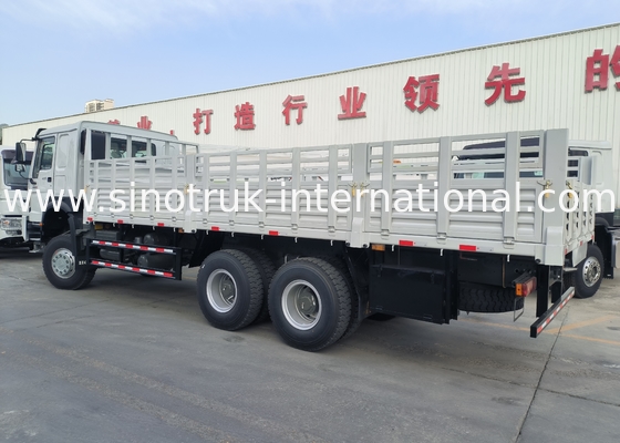 Sinotruk Howo Truk Kargo Baru 6 × 6 All Wheel Drive Lhd 10 Rocks Long Cargo Box