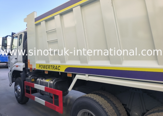 Sinotruk Howo / Hohan 6×4 Tipper Dump Truck 10 Roda Kargo persegi panjang 20CBM Warna Putih