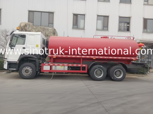 HOWO SINOTRUK Tangki Air Truk 380HP Dengan Fungsi Flush Tekanan Tinggi 6×4