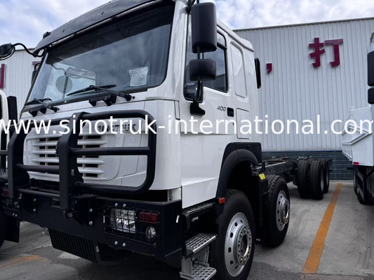 Truk Kargo Sinotruk HOWO 8X4 400hp 12 Roda Kabin Wajah Hantu