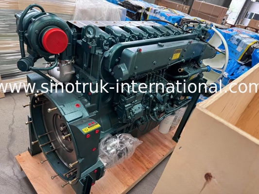 SINOTRUK WD615.47 371HP Truk Mesin Diesel 9.726L Euro 2