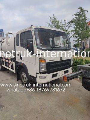 Truk Sedot Tinja HOWO Penggerak 4*2: Tangki 6m³, 160HP, Ban 8.00R20, Truk Tinja Tugas Ringan, Kendaraan Sanitasi Efisien