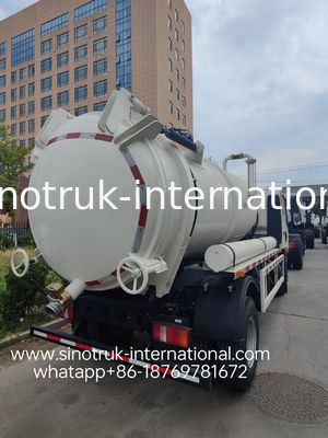 Truk Sedot Tinja HOWO Penggerak 4*2: Tangki 6m³, 160HP, Ban 8.00R20, Truk Tinja Tugas Ringan, Kendaraan Sanitasi Efisien