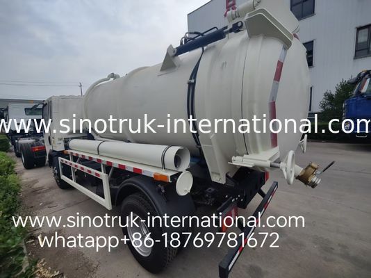 Truk Sedot Tinja HOWO Penggerak 4*2: Tangki 6m³, 160HP, Ban 8.00R20, Truk Tinja Tugas Ringan, Kendaraan Sanitasi Efisien