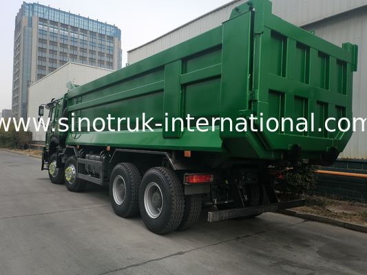 SINOTRUK HOWO 400HP 8X4 Truk Tipper Dump Konstruksi Wajah Depan Lama Kabin Wajah Hantu Bumper Militer Kontainer Tipe U