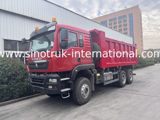 SINOTRUK HOWO TX Model 400HP LHD Tipper Dump Truck 6X4 Dengan lampu Peringatan