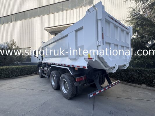 SINOTRUK HOWO TX Model 380HP LHD Tipper Dump Truck 6X4 Utype Container Putih