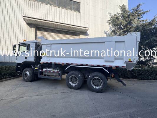 SINOTRUK HOWO TX Model 380HP LHD Tipper Dump Truck 6X4 Utype Container Putih