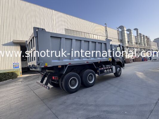 SINOTRUK HOHAN New Howo Tipper Dump Truck Lifting Tengah 6 × 4 RHD Kargo Box 19-20CBM Warna yang disesuaikan dengan pelanggan Diamond Silver 400HP