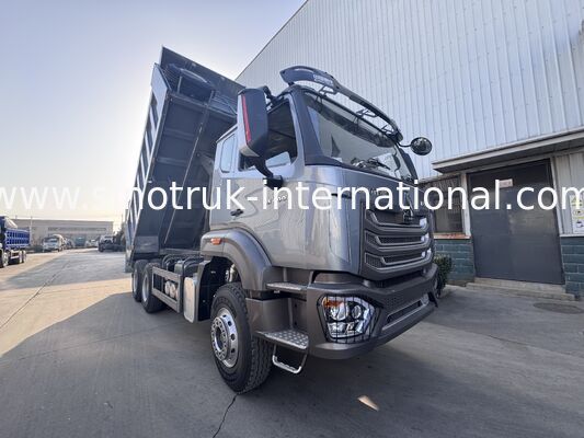 SINOTRUK HOHAN New Howo Tipper Dump Truck Lifting Tengah 6 × 4 RHD Kargo Box 19-20CBM Warna yang disesuaikan dengan pelanggan Diamond Silver 400HP