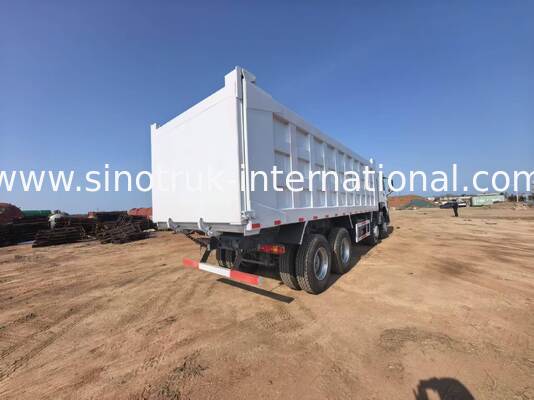 Truk Tipper Dump Truk beban berat dengan kapasitas beban 40-50 ton, mesin diesel 375 tenaga kuda, dan panjang kargo 7300 mm