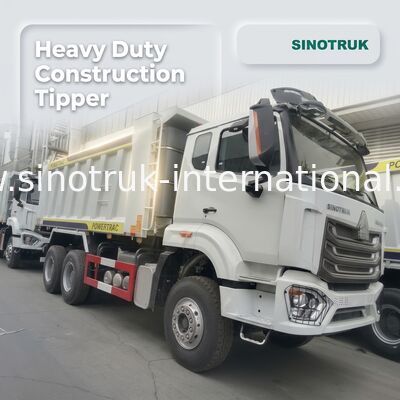 30-40 Ton RHD 10 Roda Truk Tipper SINOTRUK Haohan Untuk Konstruksi Putih